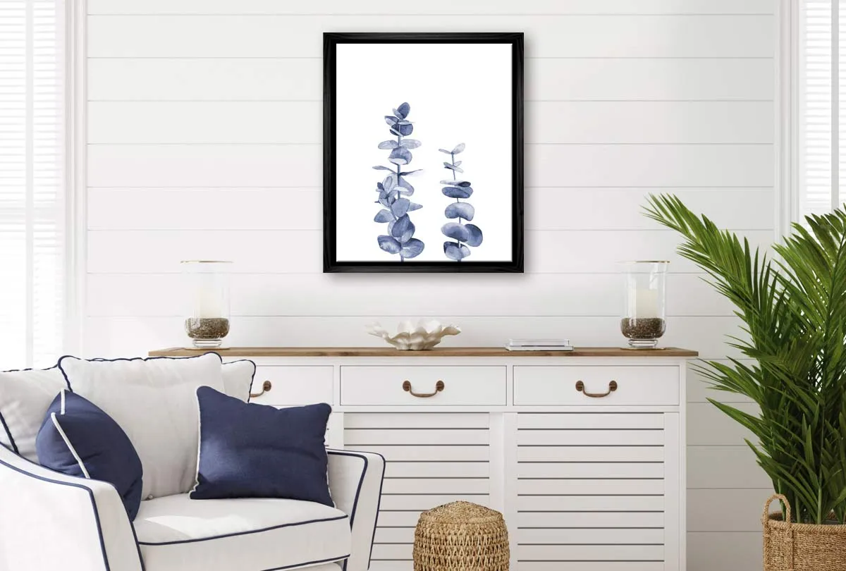 Blue Leaves | Hamptons Canvas Wall Art Print