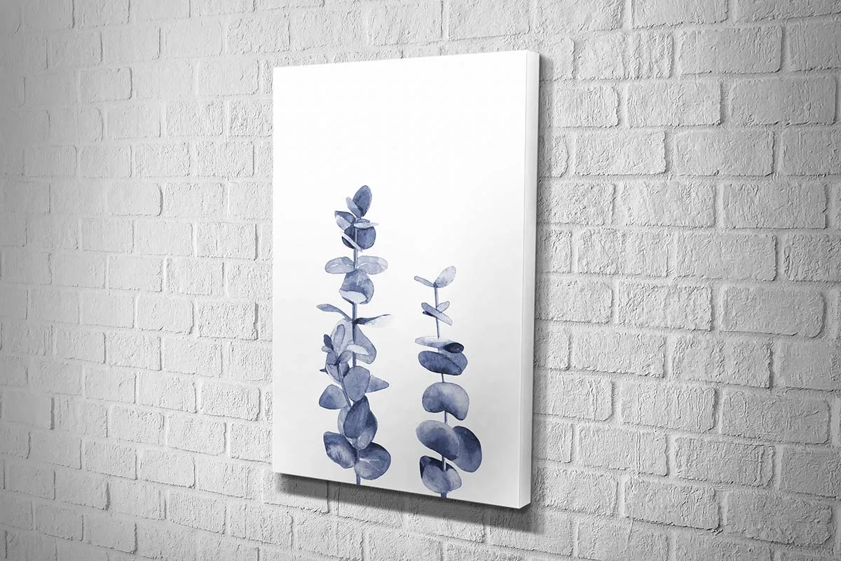 Blue Leaves | Hamptons Canvas Wall Art Print