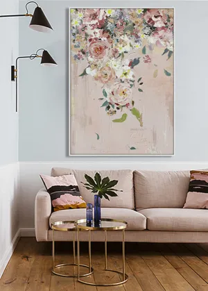 Blush Blooms B with Gold Foil