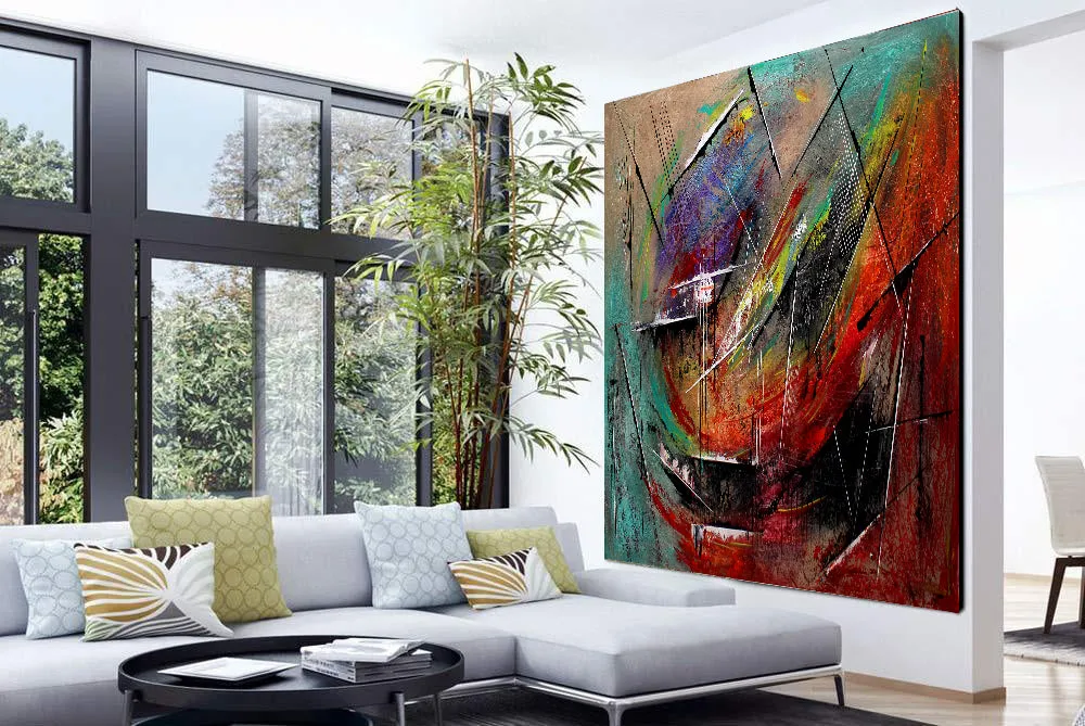Bohemian Painting Modern Art for sale Online - Original Oil Painting on Canvas - Abstract Wall Art for Luxury Homes