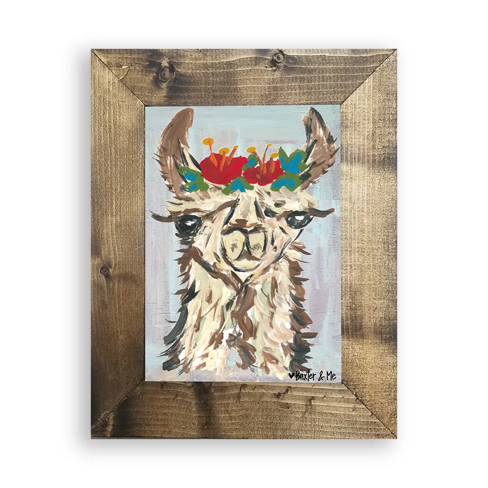 Boho Llama - Framed Art