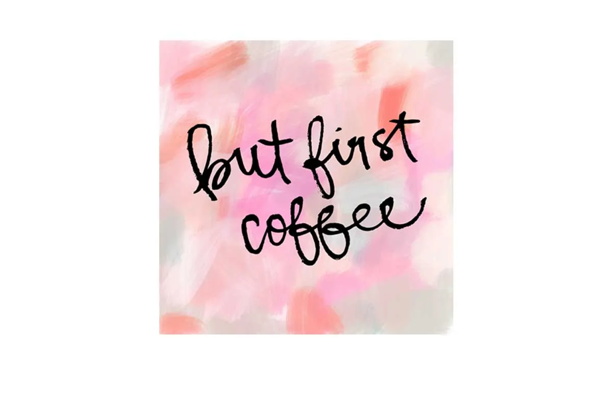 But First Coffee Quote | Canvas Wall Art Print