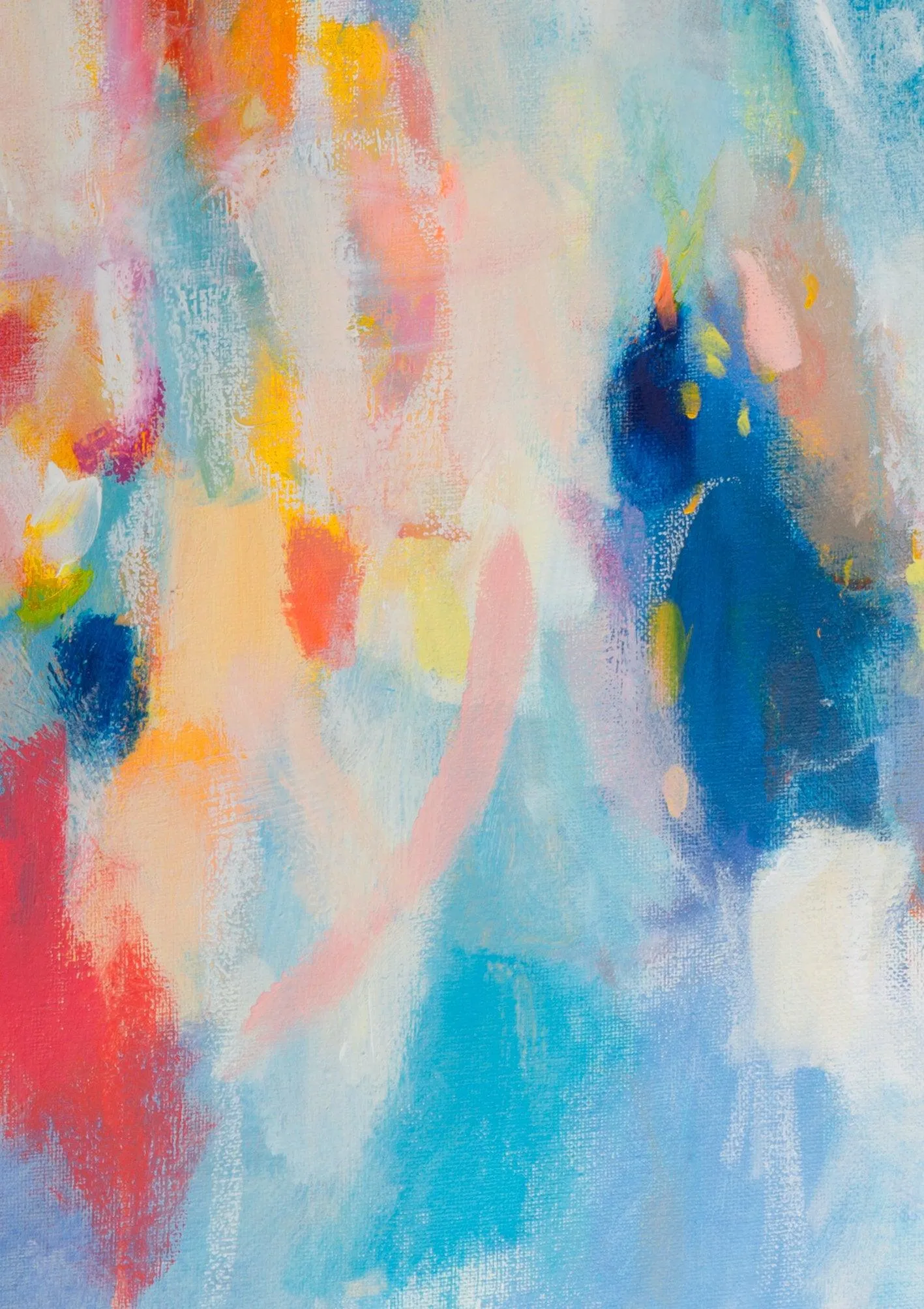 colorful abstract painting, blue abstract wall art, abstract painting for living room, Contemporary art, wall abstract by Camilo Mattis