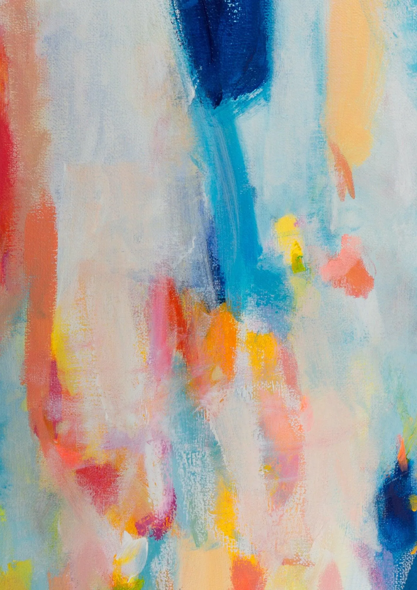 colorful abstract painting, blue abstract wall art, abstract painting for living room, Contemporary art, wall abstract by Camilo Mattis