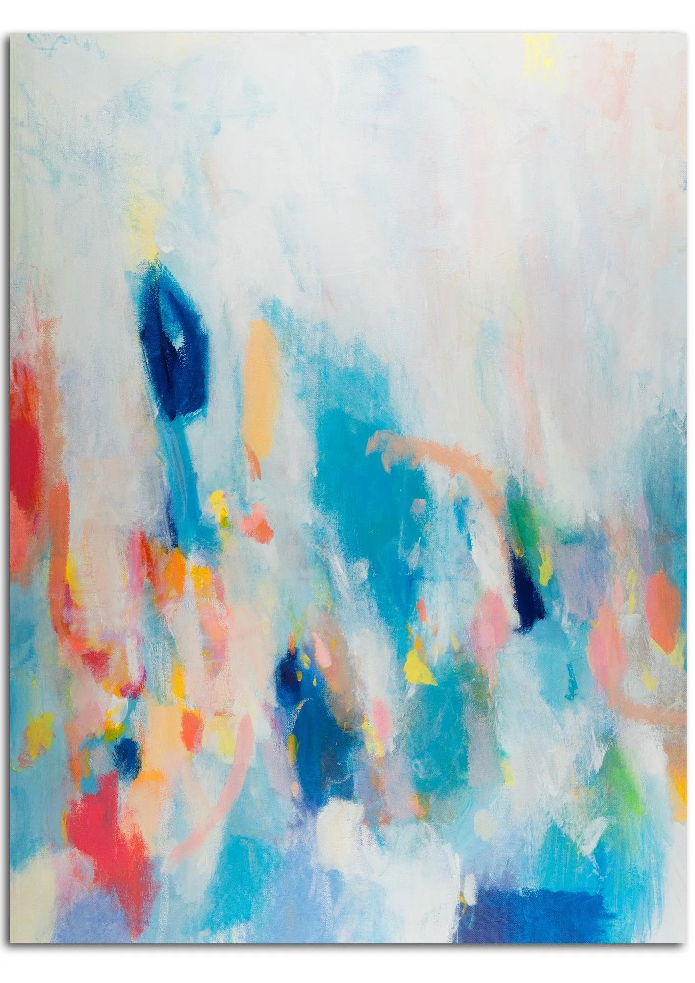 colorful abstract painting, blue abstract wall art, abstract painting for living room, Contemporary art, wall abstract by Camilo Mattis