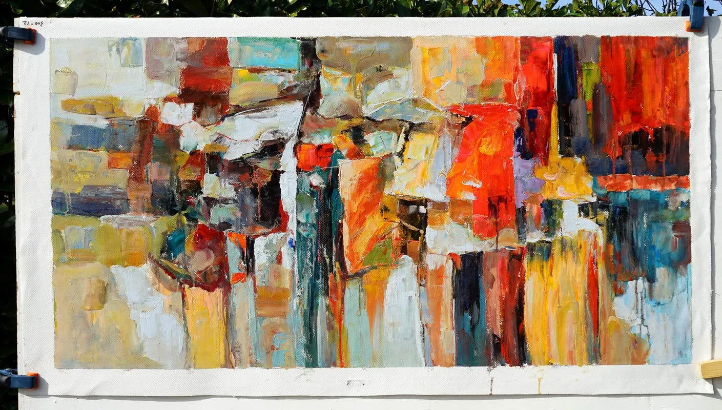 Colorful Abstract Painting Red Modern Canvas Painting Sp074