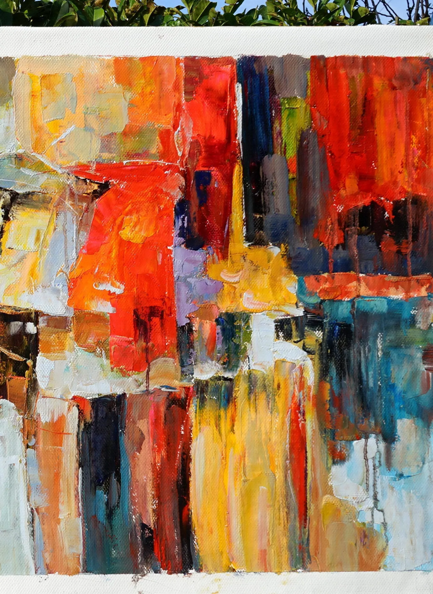 Colorful Abstract Painting Red Modern Canvas Painting Sp074