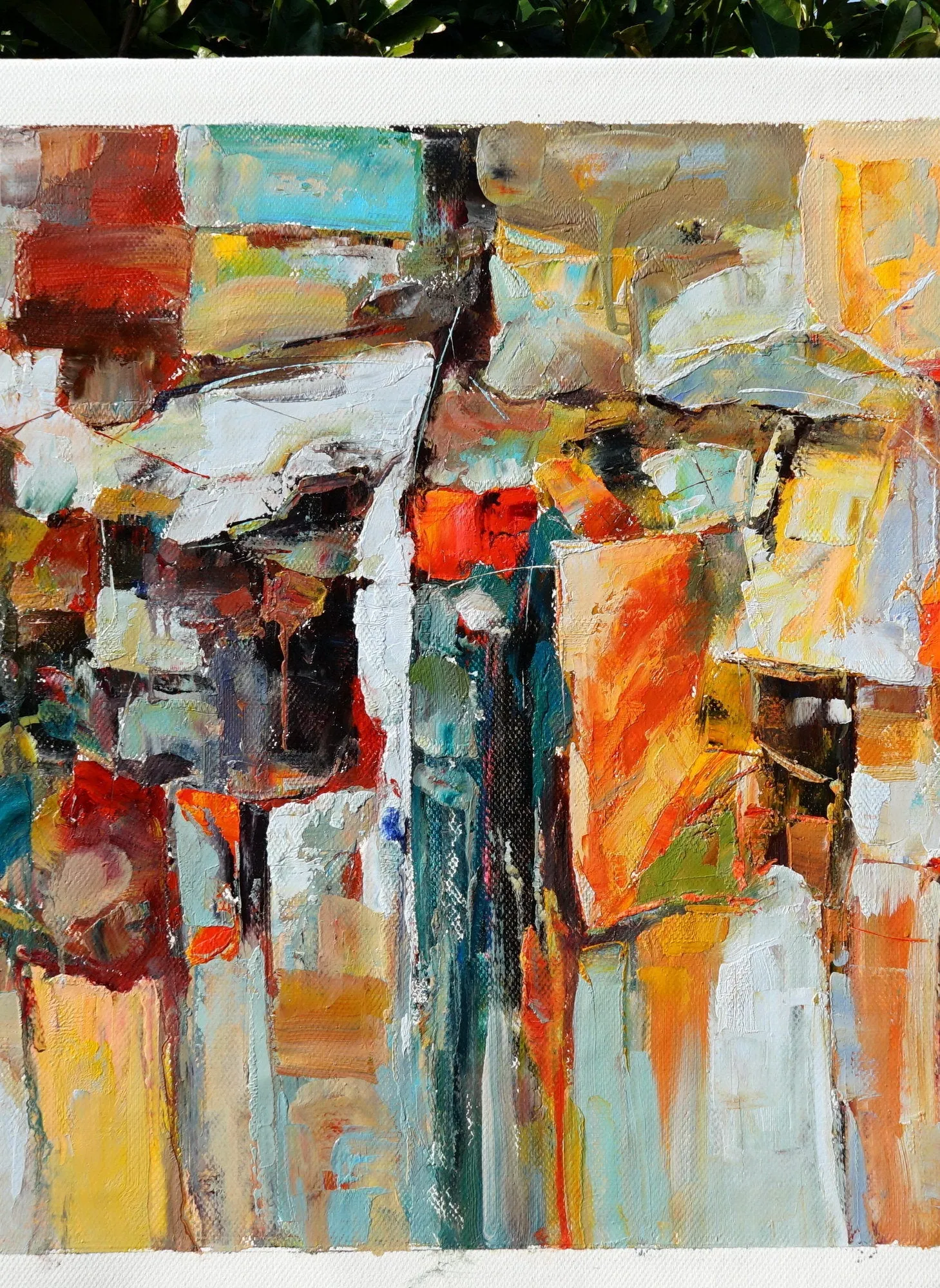 Colorful Abstract Painting Red Modern Canvas Painting Sp074