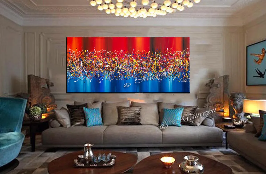 (Copy) Abstract Angel Paintings | Jackson Pollock Style | Large Modern Art Beauty of Bridge 5