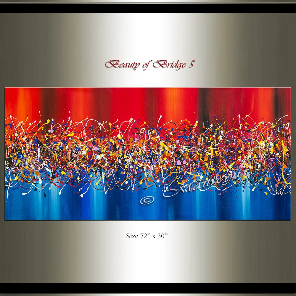 (Copy) Abstract Angel Paintings | Jackson Pollock Style | Large Modern Art Beauty of Bridge 5