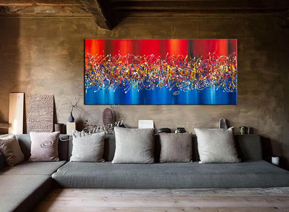 (Copy) Abstract Angel Paintings | Jackson Pollock Style | Large Modern Art Beauty of Bridge 5