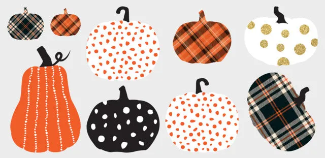 Decorative Pumpkins Peel And Stick Wall Decal