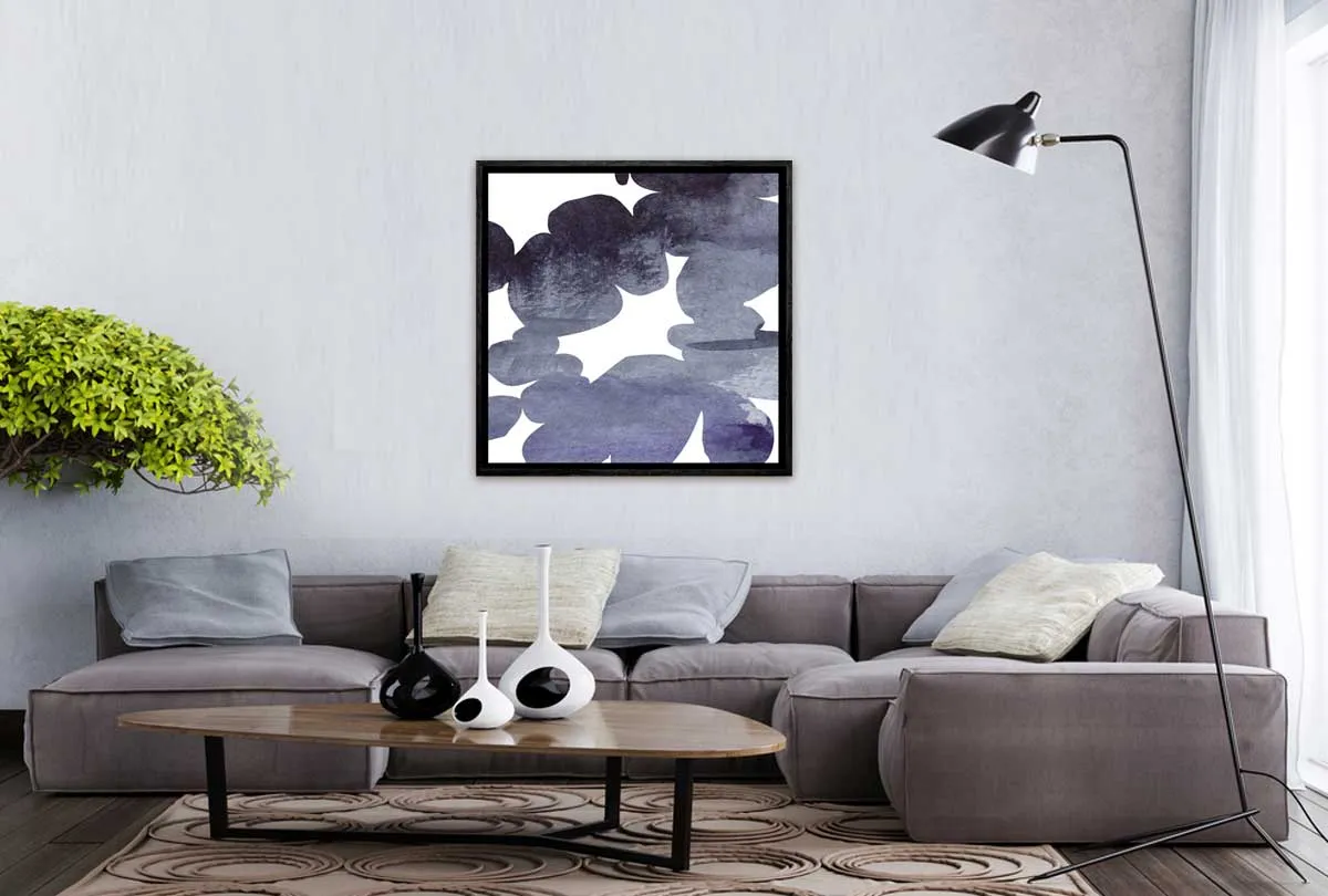 Deep Blue Custom Abstract | Canvas Wall Art Print