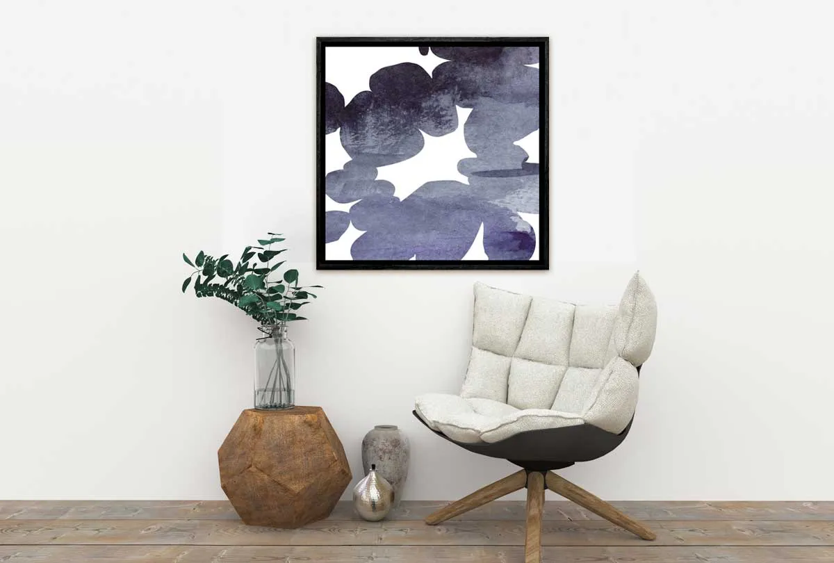 Deep Blue Custom Abstract | Canvas Wall Art Print
