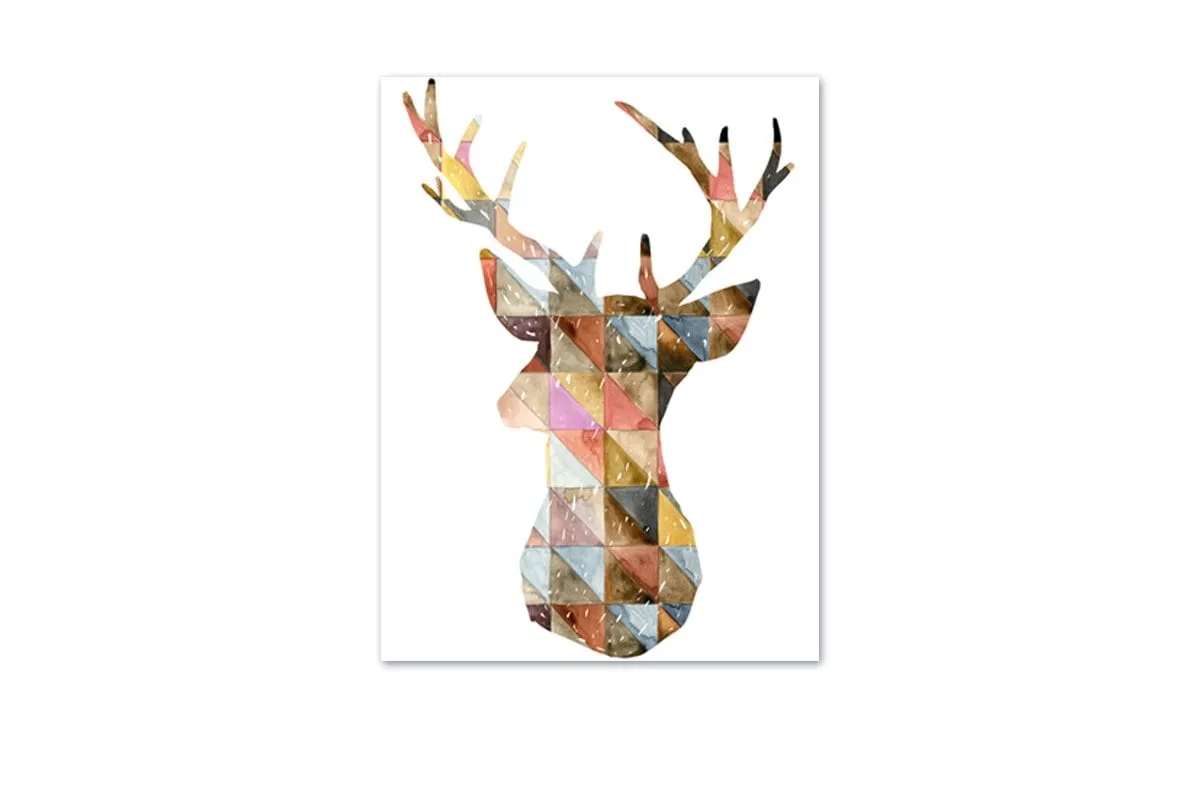 Deer Abstract | Canvas Wall Art Decor