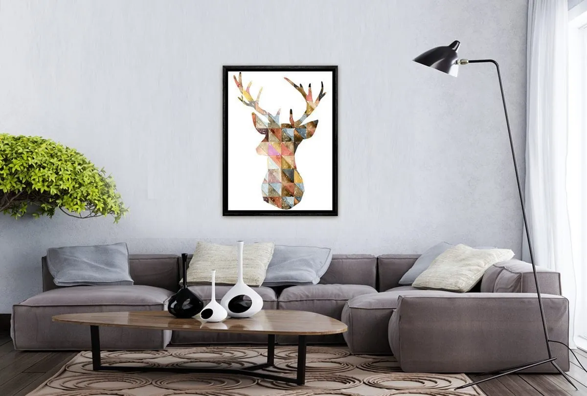 Deer Abstract | Canvas Wall Art Decor