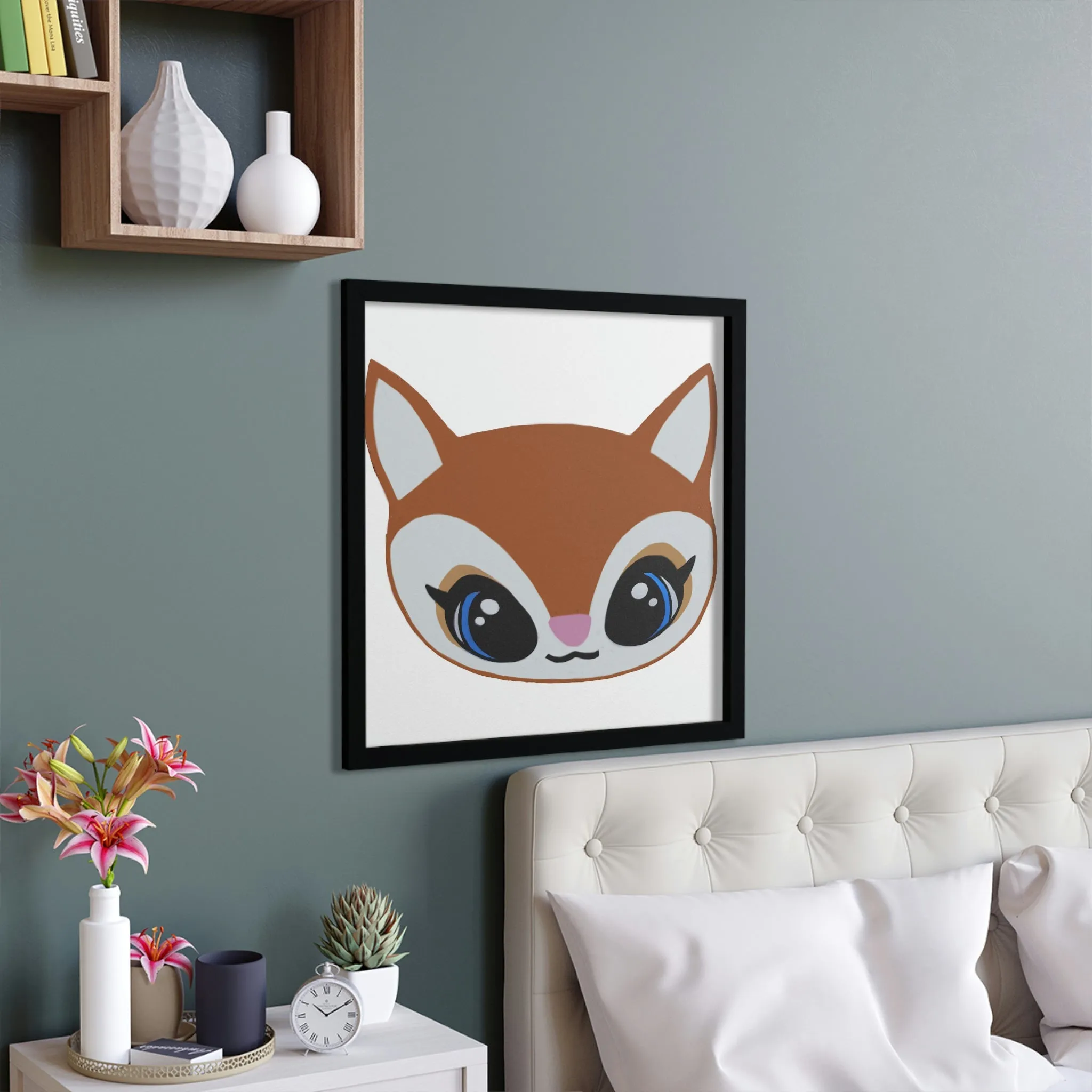 Deer Head Framed Poster