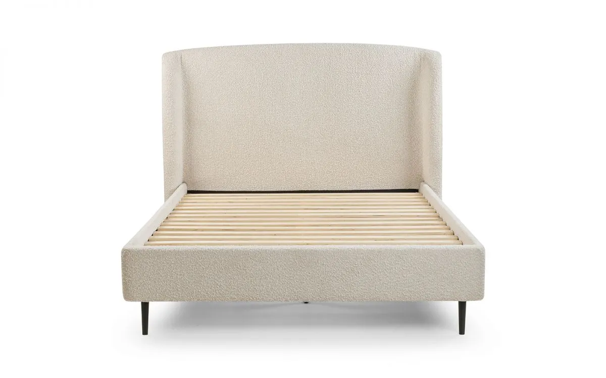 Eden Boucle Bed Ivory - 135cm Double