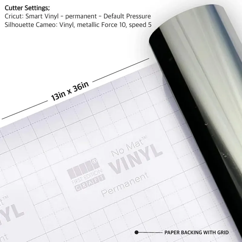 First Edition No Mat Vinyl Metallic Shiny Silver 13" (FESMV065)