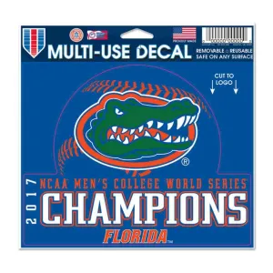 Florida Gators 2017 College World Series CWS Champions Multi-Use Decal
