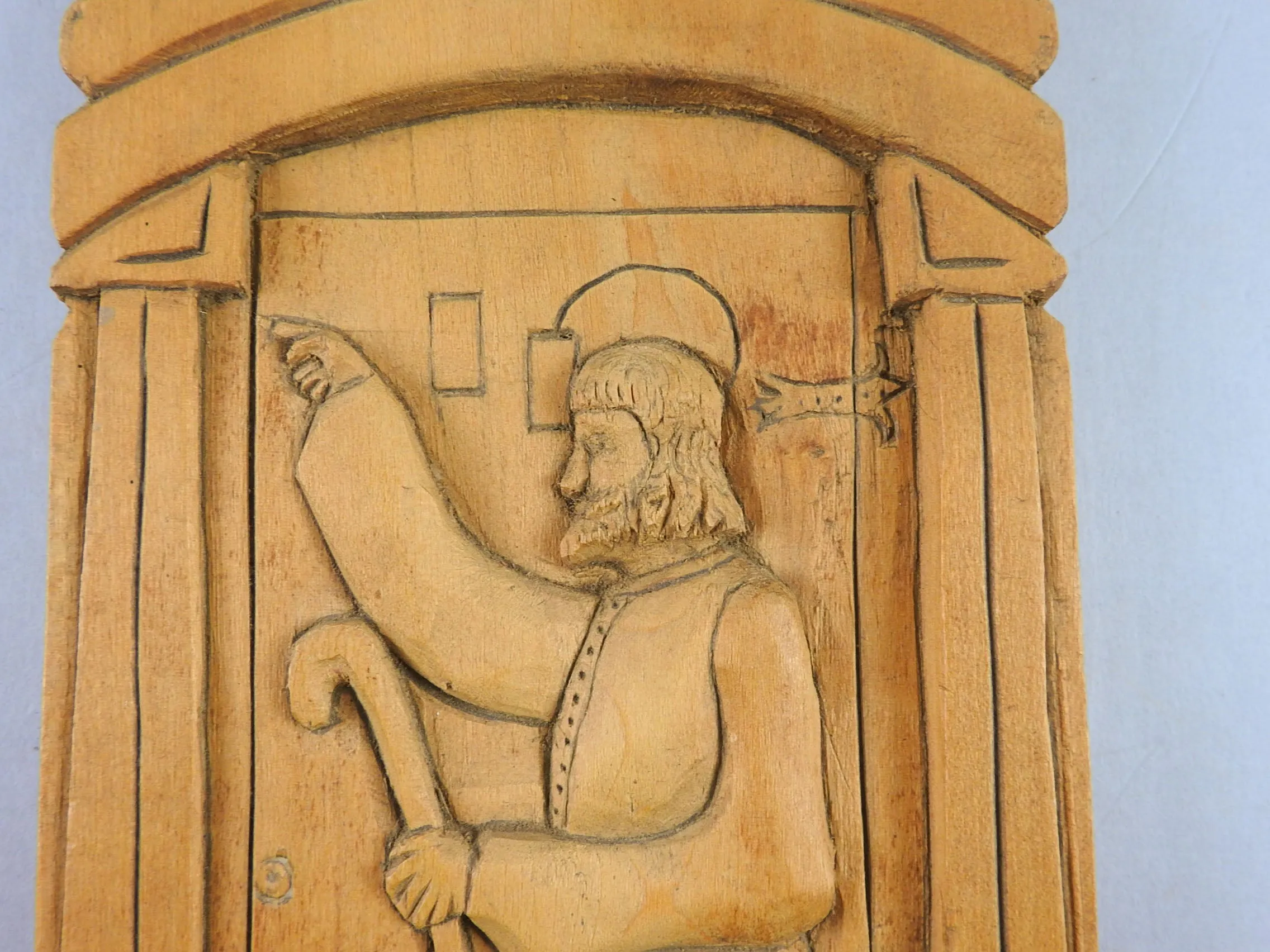 Folk Art Religious Carving Retablo By Fritz Rummler