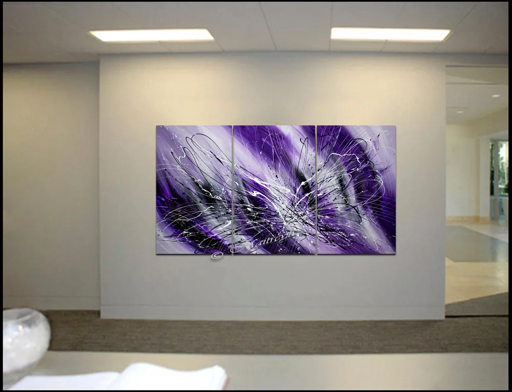Framed Wall Art Purple Painting Wall Decor Sale - Royal Purple