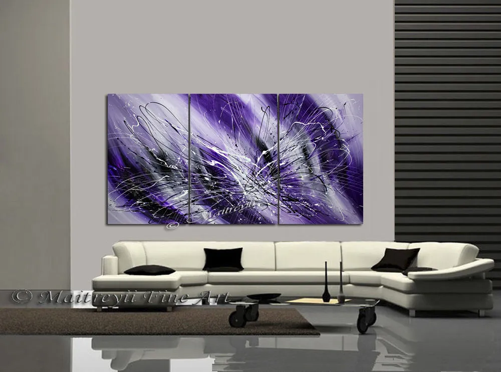 Framed Wall Art Purple Painting Wall Decor Sale - Royal Purple