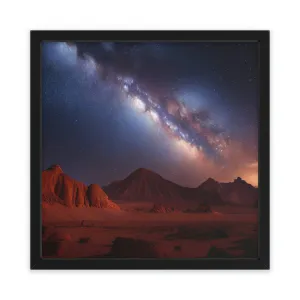 Galaxy Mountains Framed Poster, Horizontal