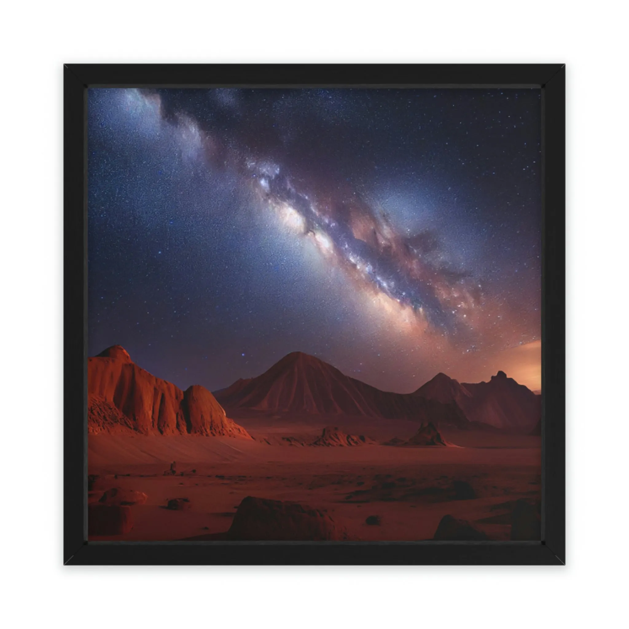 Galaxy Mountains Framed Poster, Horizontal