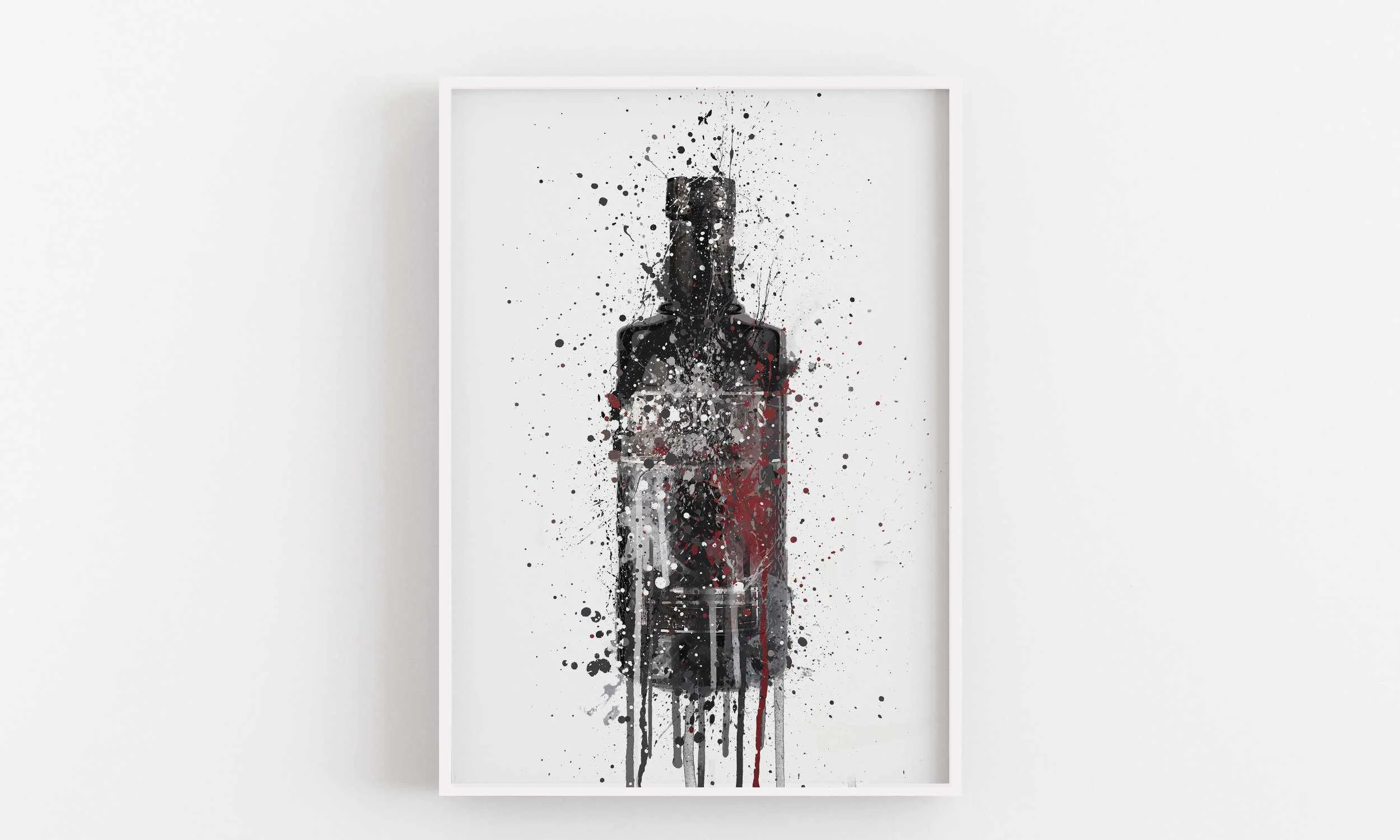 Gin Bottle Wall Art Print 'Dark Sky'
