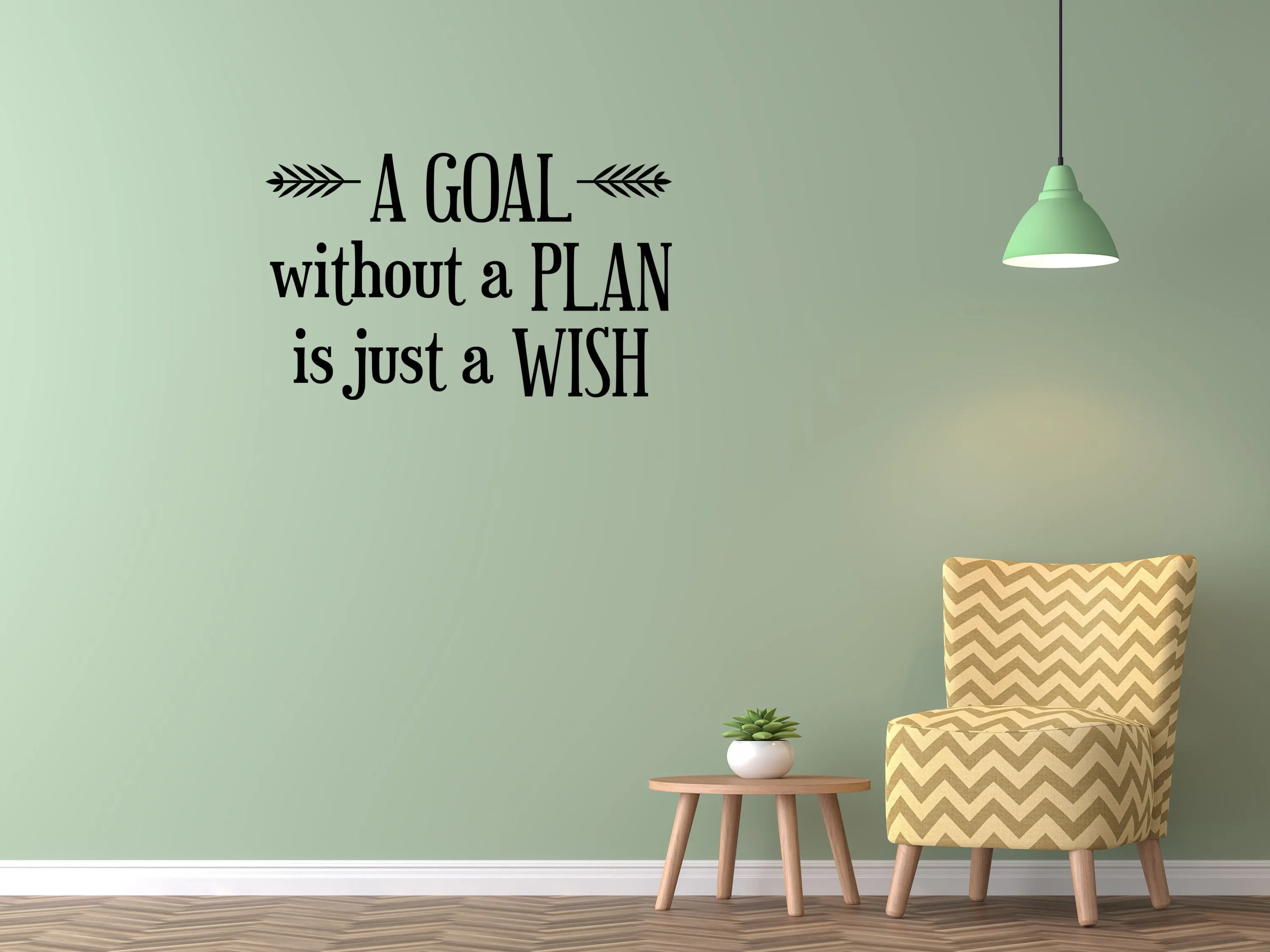 Goal Without Plan Is A Wish Removable Wall Decal