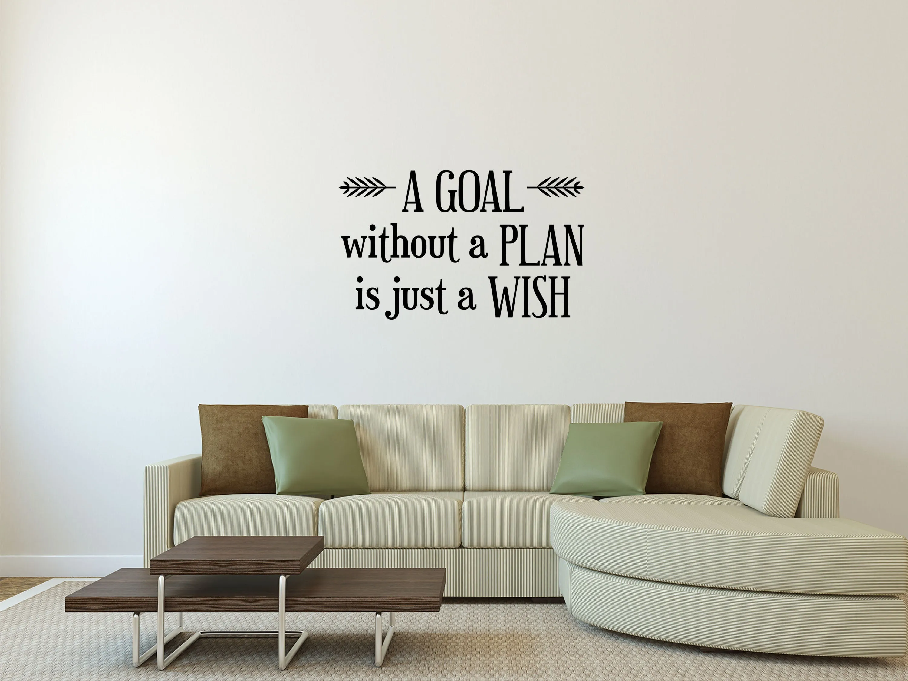Goal Without Plan Is A Wish Removable Wall Decal