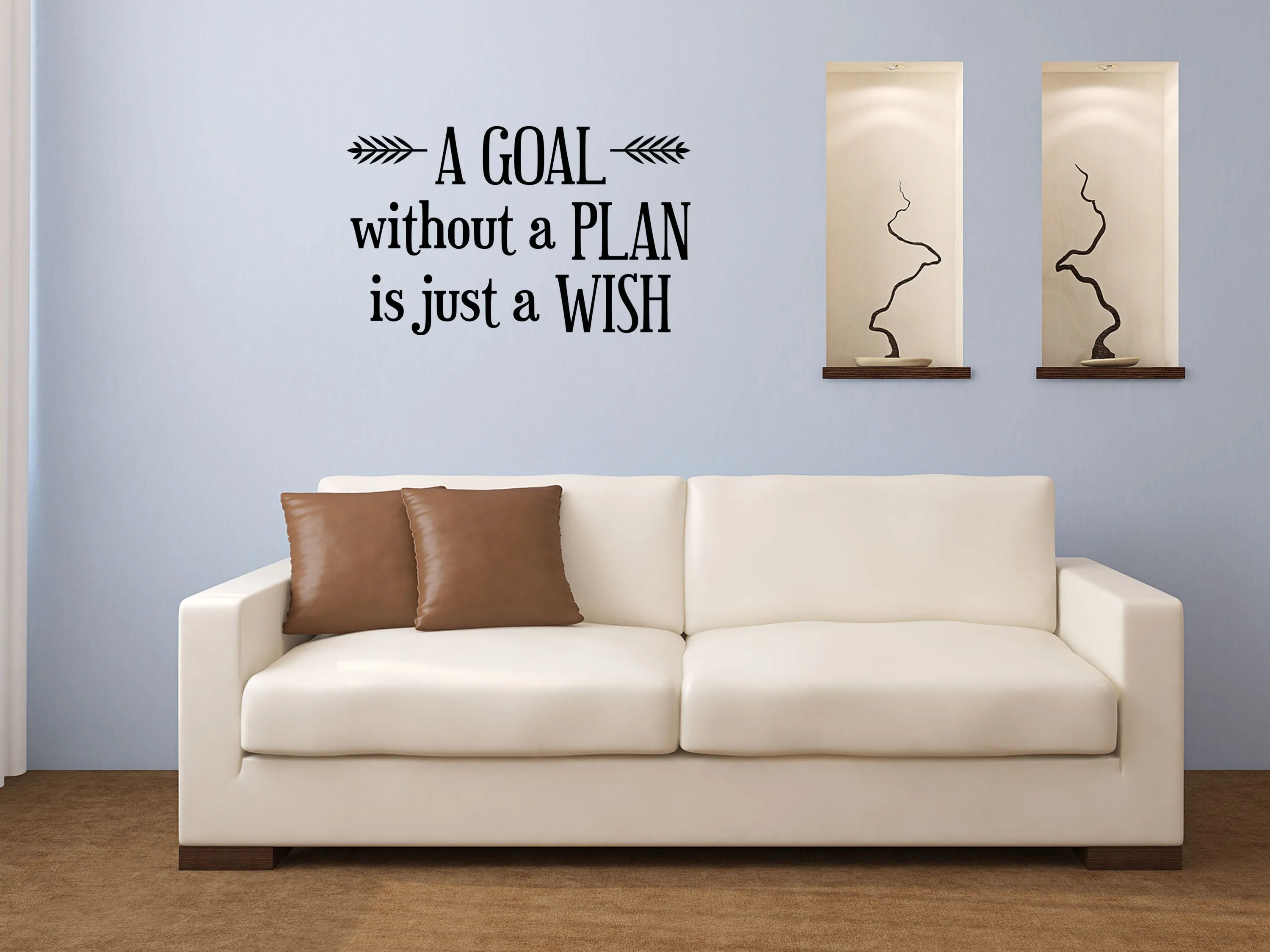 Goal Without Plan Is A Wish Removable Wall Decal