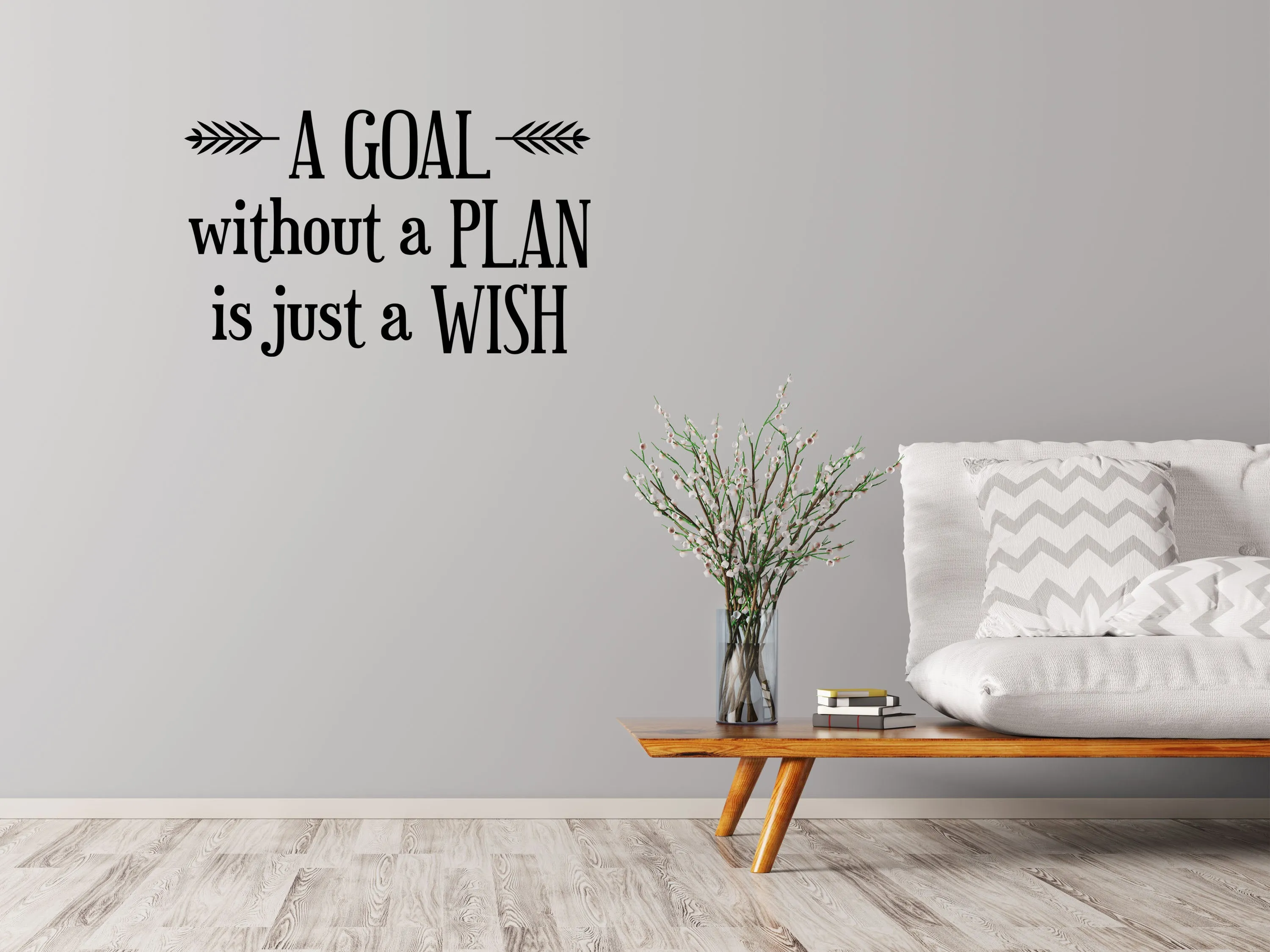 Goal Without Plan Is A Wish Removable Wall Decal
