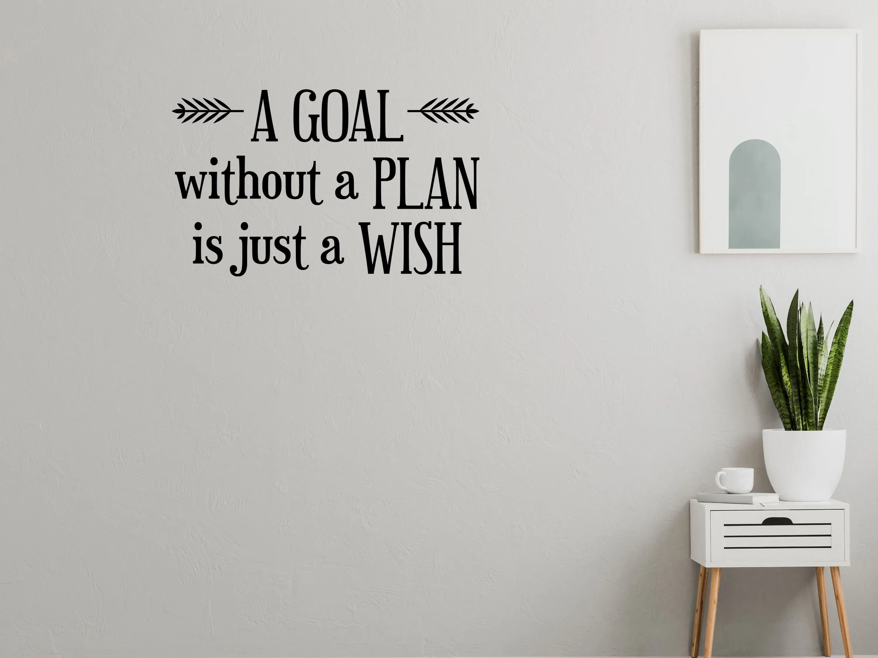 Goal Without Plan Is A Wish Removable Wall Decal