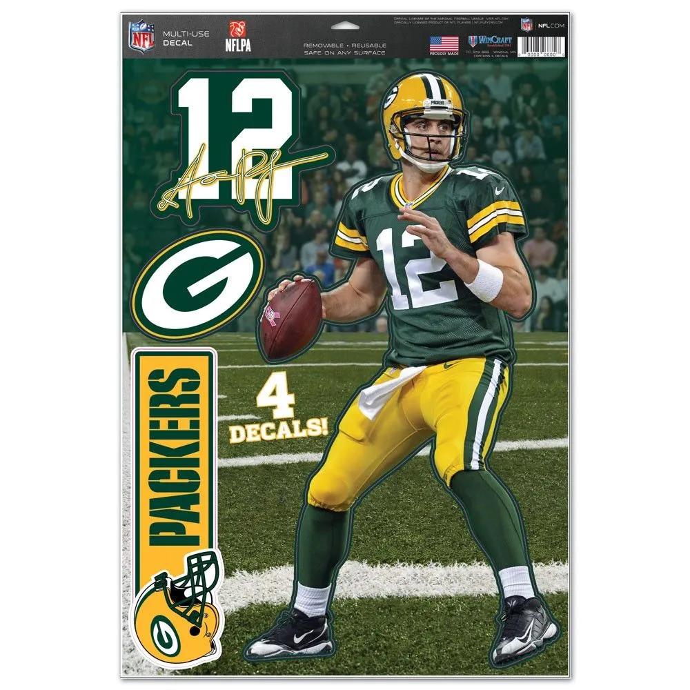 Green Bay Packers Aaron Rodgers 11 x 17" Multi-Purpose Decal"