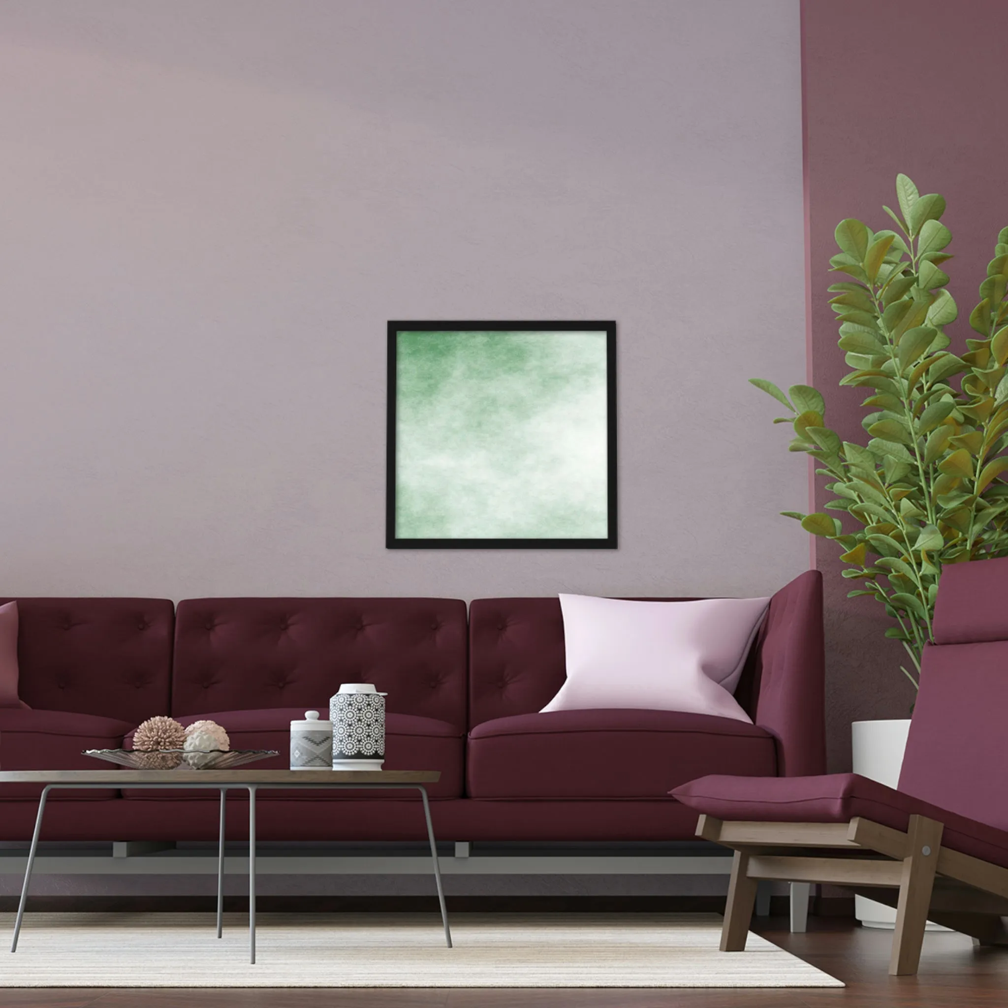 Green Cloud Framed Poster