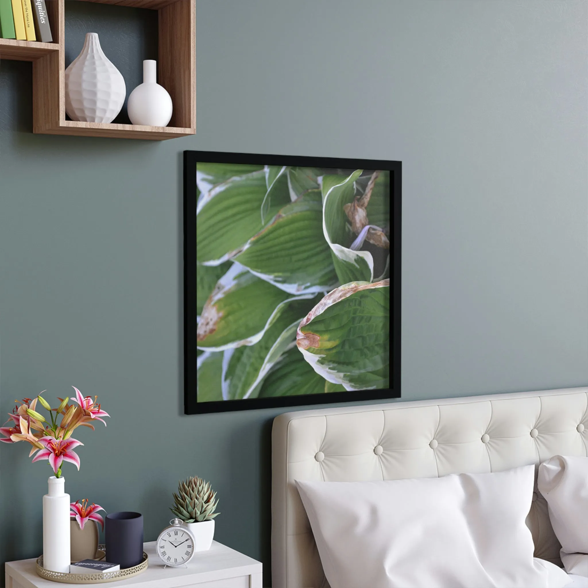 Green Leaves Framed Poster