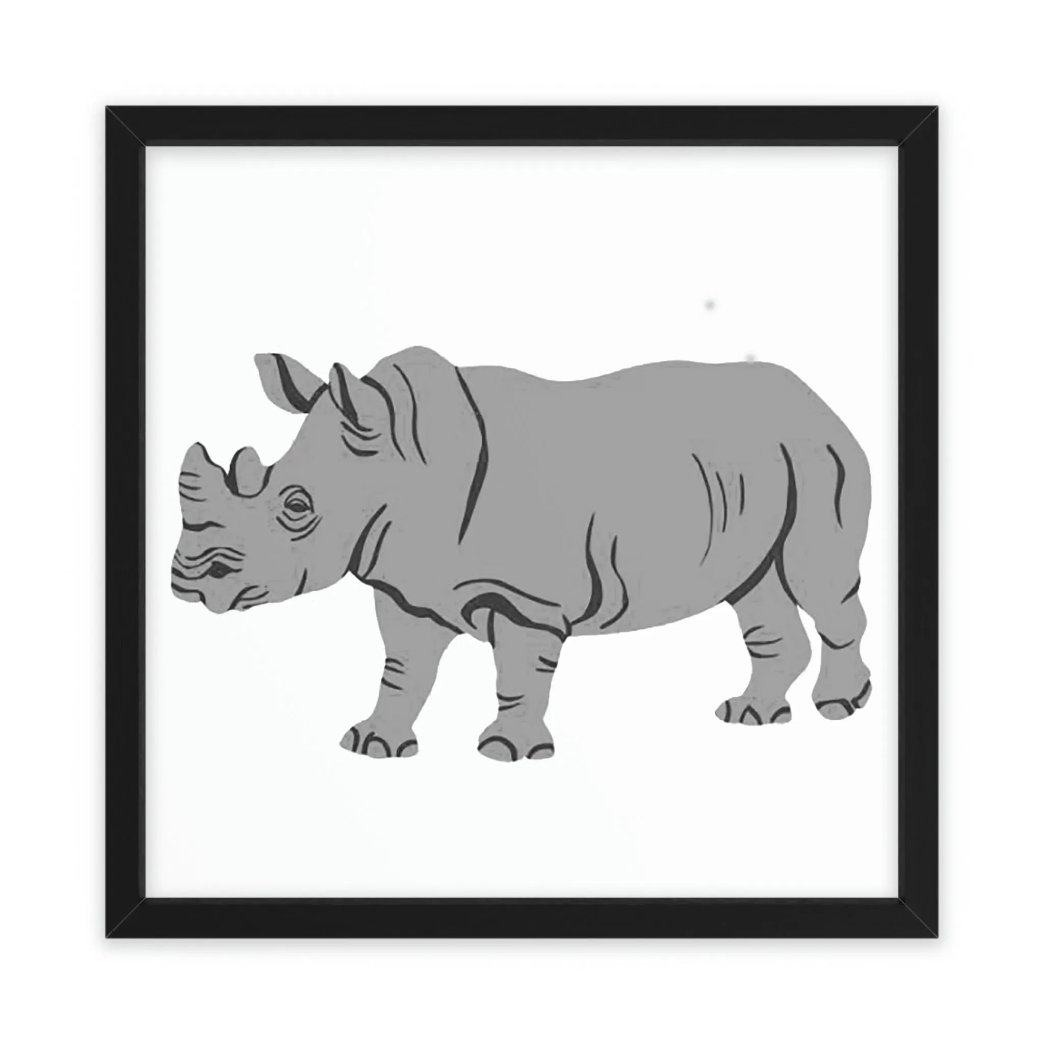 Grey Rhino Framed Poster