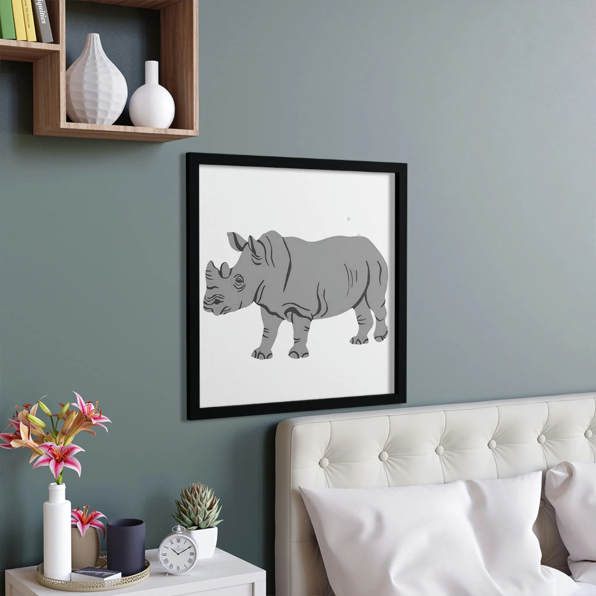 Grey Rhino Framed Poster