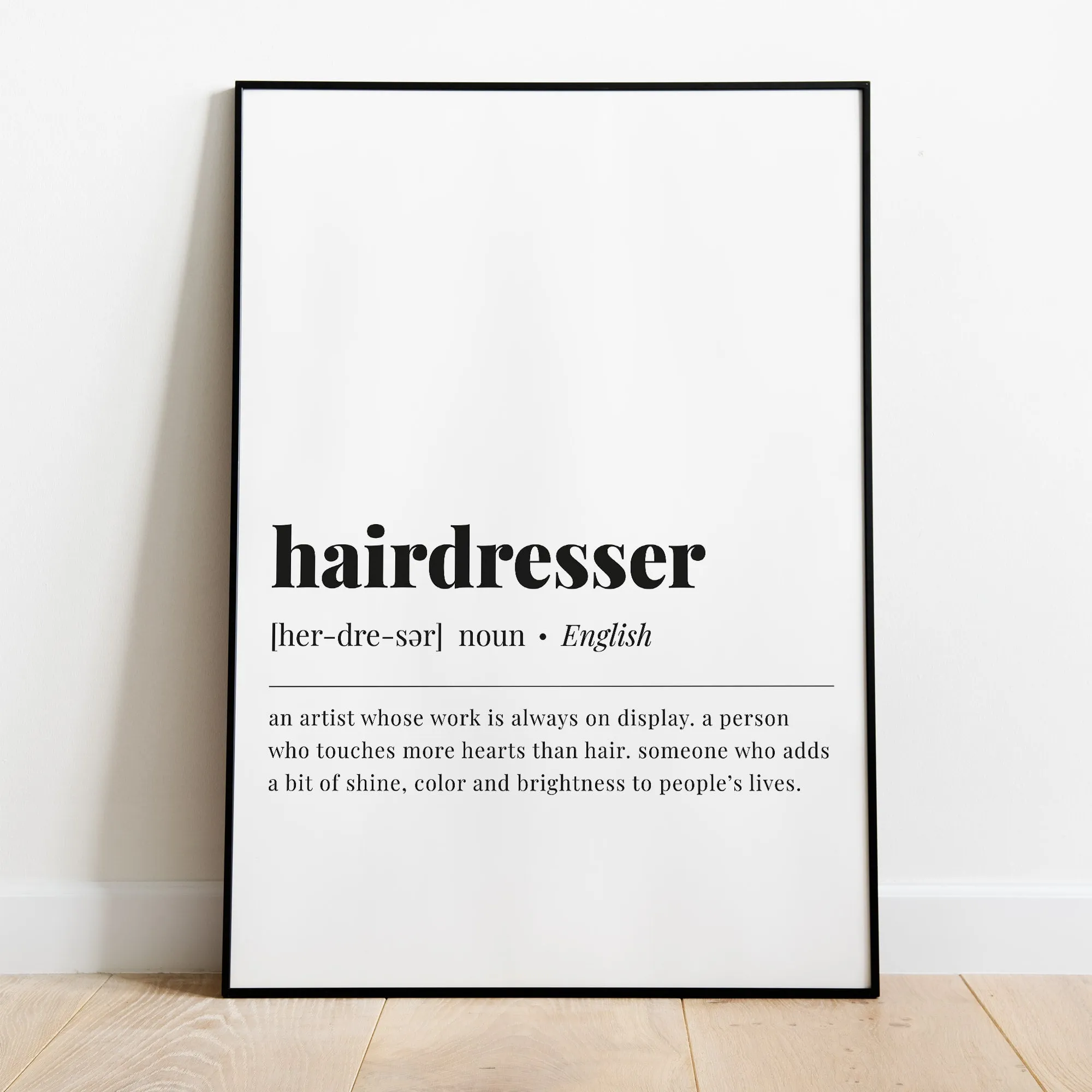 Hairdresser Definition Print Instant Download