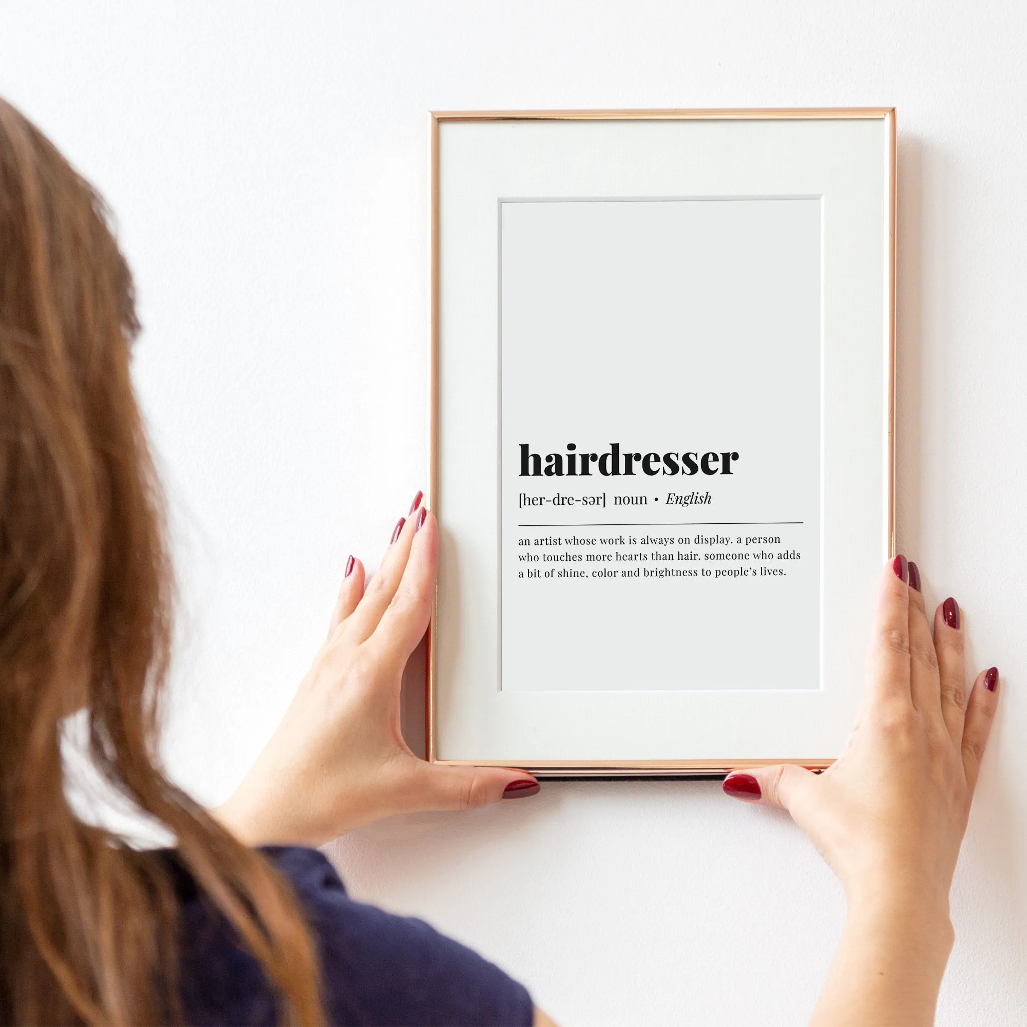 Hairdresser Definition Print Instant Download