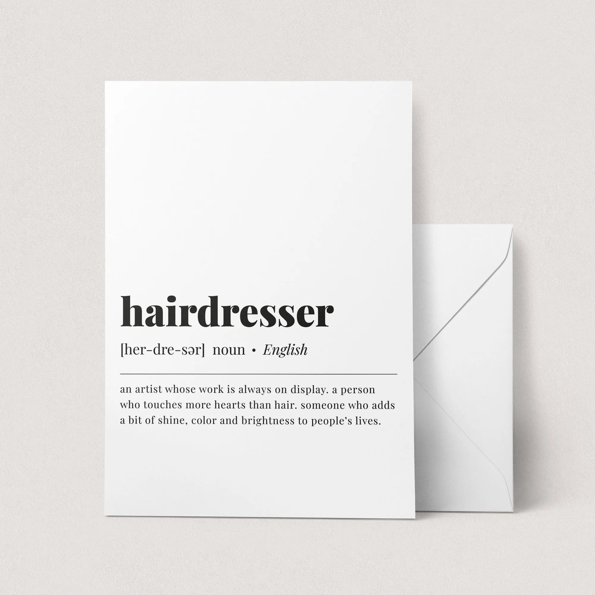 Hairdresser Definition Print Instant Download