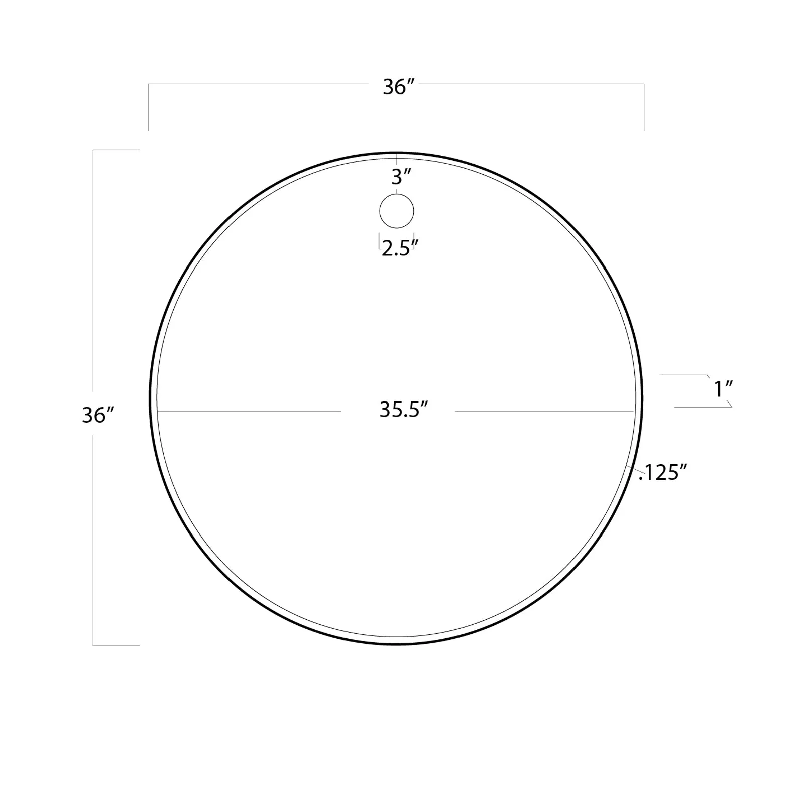Hanging Circular Mirror (Natural Brass)