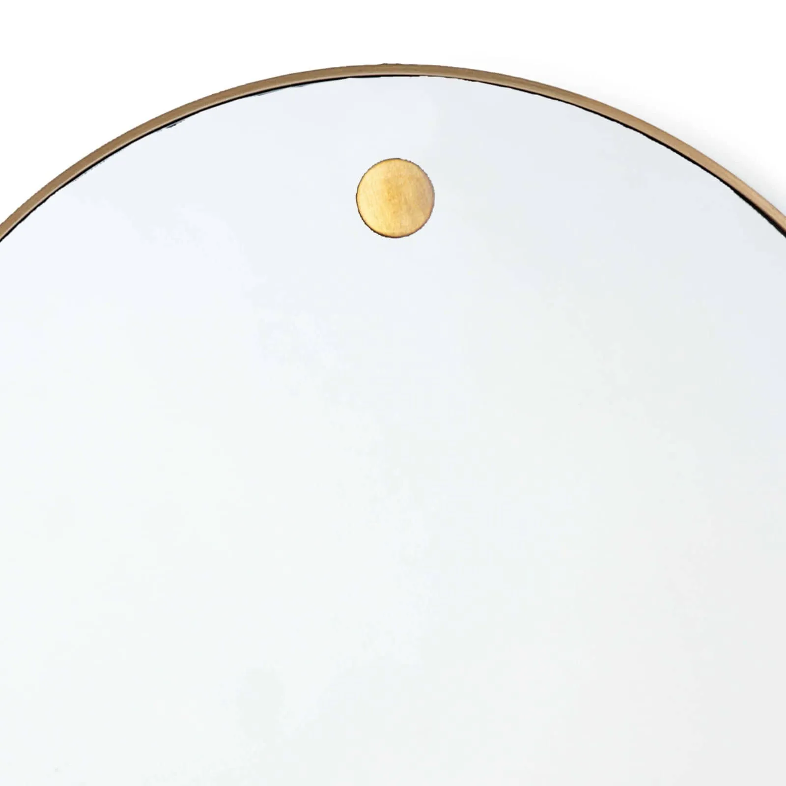 Hanging Circular Mirror (Natural Brass)