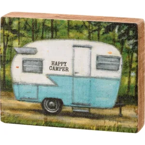 HAPPY CAMPER SMALL BLOCK SIGN
