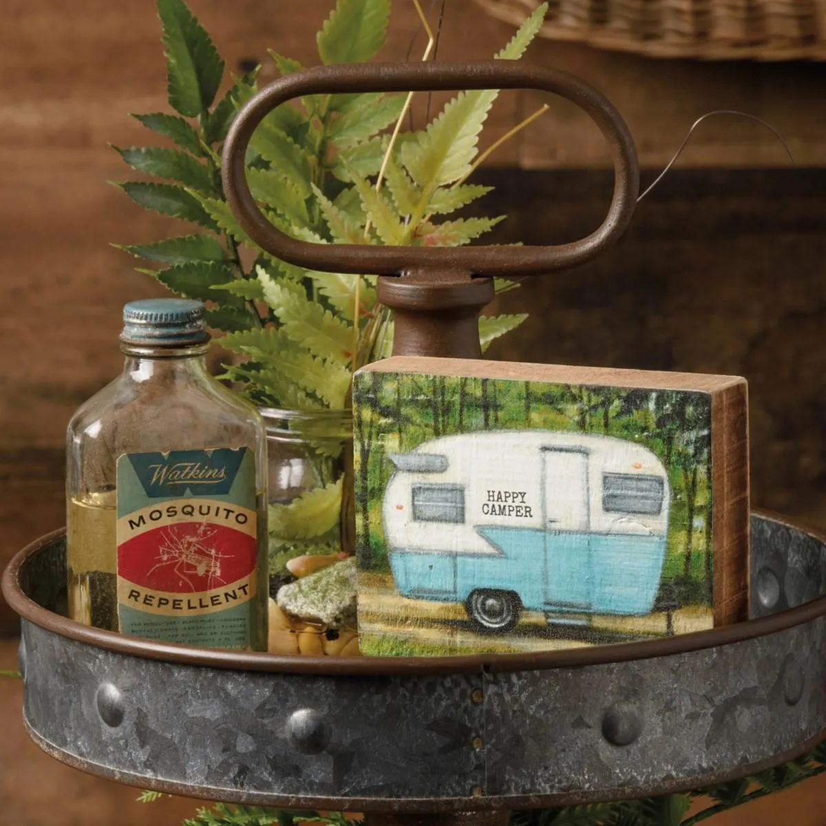 HAPPY CAMPER SMALL BLOCK SIGN