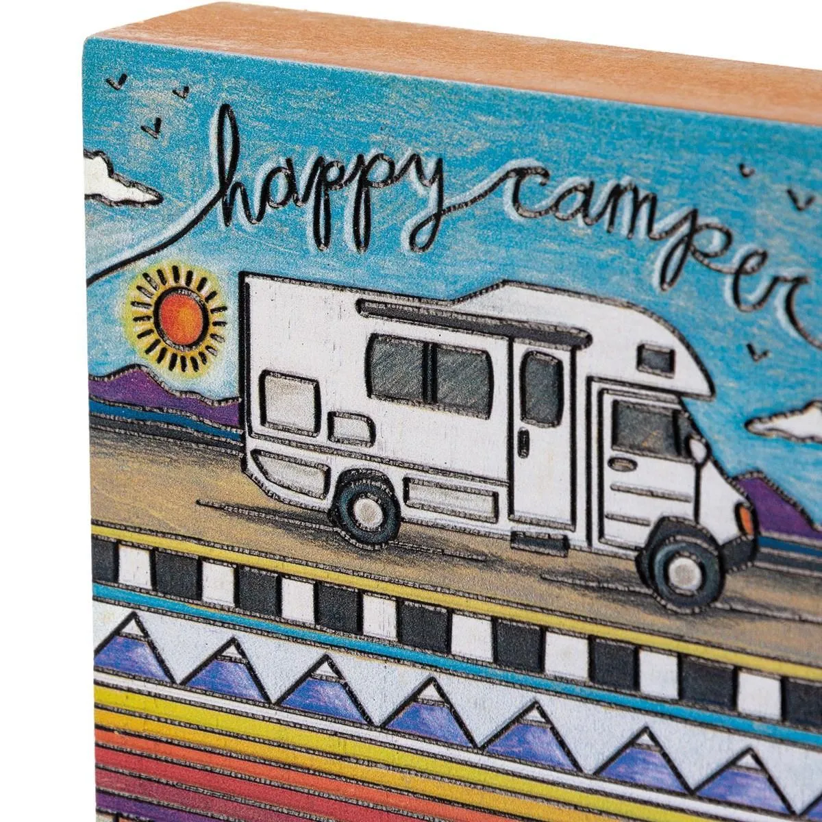 HAPPY CAMPER SMALL BOX SIGN