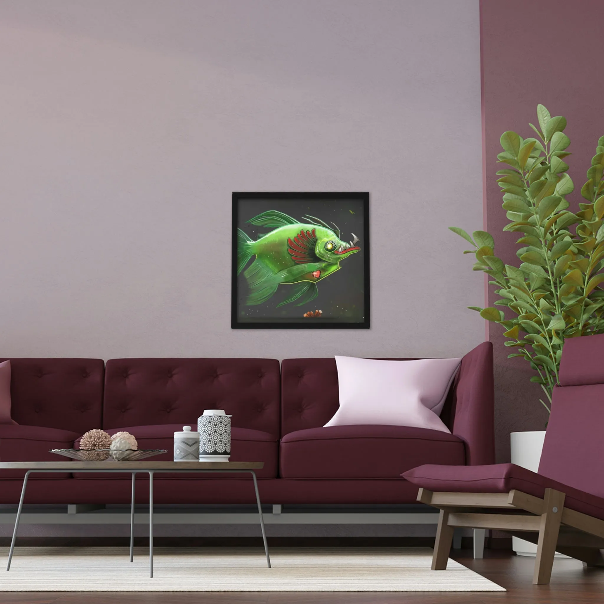 Hook Lung Jaw Framed Poster