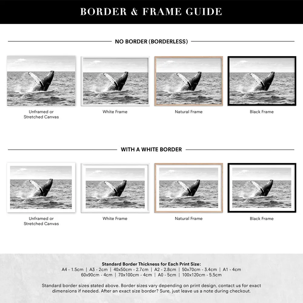 Humpback Whale Breach Landscape II - Art Print